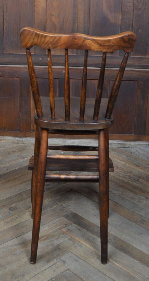 EDWARDIAN ELM BEECH WOOD HIGH CHAIR - ADDITIONAL PHOTO 6