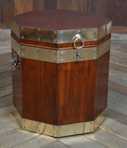 EDWARDIAN MAHOGANY OCTAGON CELLARETTE - ADDITIONAL PHOTO 1