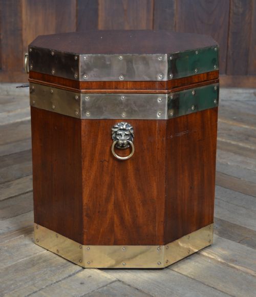EDWARDIAN MAHOGANY OCTAGON CELLARETTE - ADDITIONAL PHOTO 7