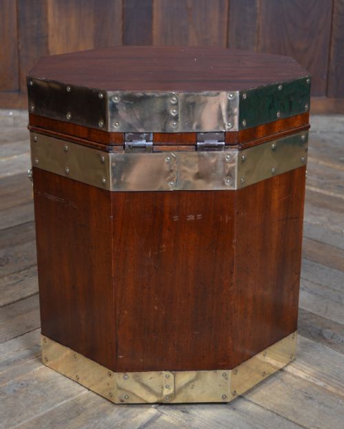 EDWARDIAN MAHOGANY OCTAGON CELLARETTE - ADDITIONAL PHOTO 8