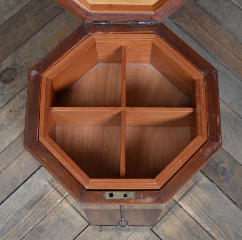 EDWARDIAN MAHOGANY OCTAGON CELLARETTE - ADDITIONAL PHOTO 11