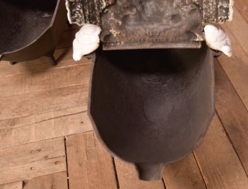 PAIR OF VICTORIAN FRENCH CAST IRON SCUTTLES - ADDITIONAL PHOTO 4