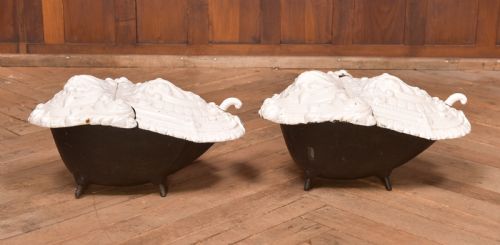 PAIR OF VICTORIAN FRENCH CAST IRON SCUTTLES - ADDITIONAL PHOTO 6