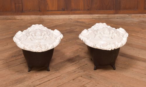 PAIR OF VICTORIAN FRENCH CAST IRON SCUTTLES - ADDITIONAL PHOTO 7