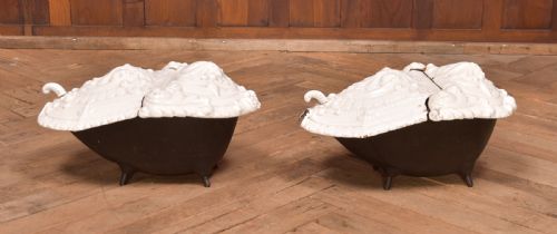 PAIR OF VICTORIAN FRENCH CAST IRON SCUTTLES - ADDITIONAL PHOTO 8