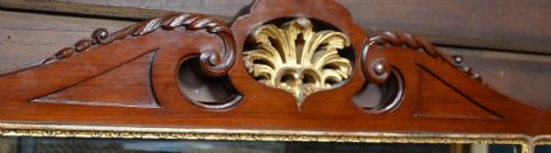 EDWARDIAN MAHOGANY GILT GESSO MIRROR - ADDITIONAL PHOTO 2