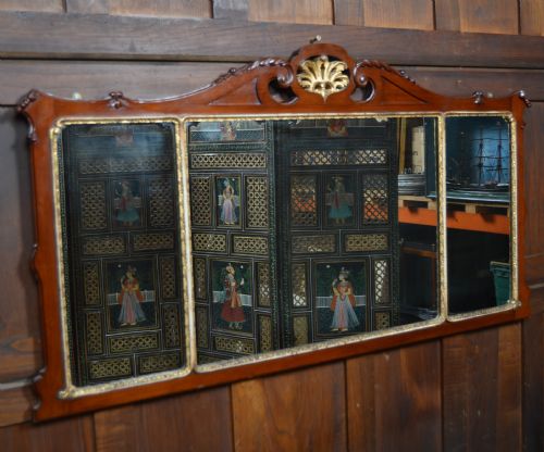 EDWARDIAN MAHOGANY GILT GESSO MIRROR - ADDITIONAL PHOTO 5