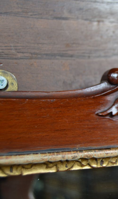 EDWARDIAN MAHOGANY GILT GESSO MIRROR - ADDITIONAL PHOTO 8