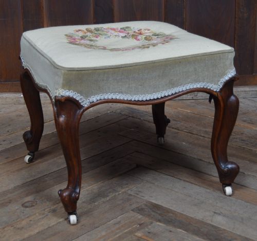 victorian rosewood stool - CATEGORY: ANTIQUE STOOLS - DATED VICTORIAN