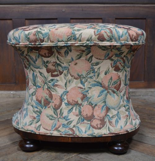 VICTORIAN ROSEWOOD OVAL STOOL - ADDITIONAL PHOTO 1