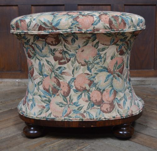 VICTORIAN ROSEWOOD OVAL STOOL - ADDITIONAL PHOTO 2