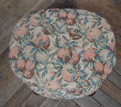 VICTORIAN ROSEWOOD OVAL STOOL - ADDITIONAL PHOTO 4