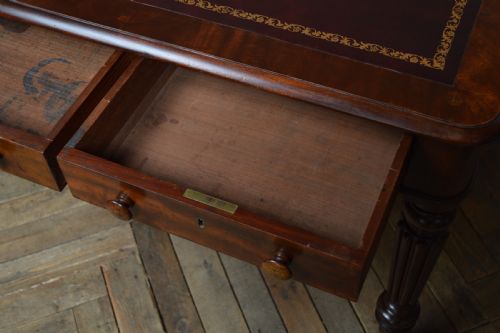 VICTORIAN MAHOGANY LIBRARY PARTNER'S DESK - ADDITIONAL PHOTO 10