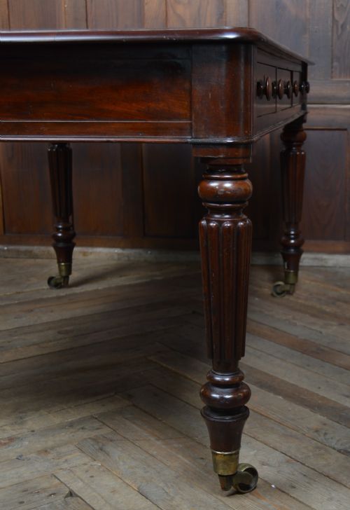 VICTORIAN MAHOGANY LIBRARY PARTNER'S DESK - ADDITIONAL PHOTO 14