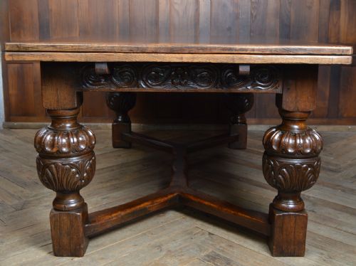 EDWARDIAN OAK DINING TABLE - ADDITIONAL PHOTO 4