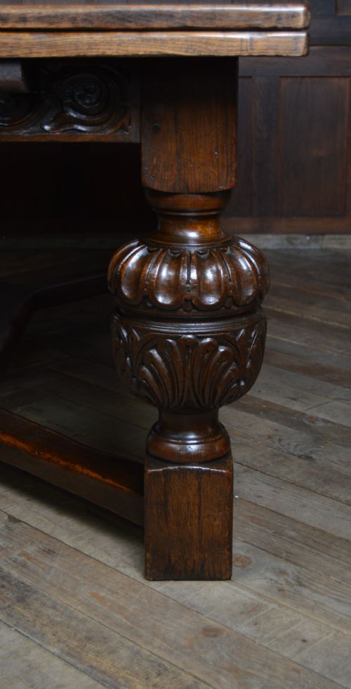 EDWARDIAN OAK DINING TABLE - ADDITIONAL PHOTO 5