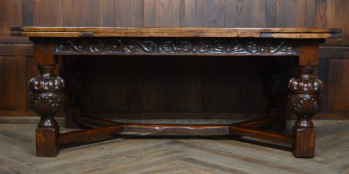 EDWARDIAN OAK DINING TABLE - ADDITIONAL PHOTO 11