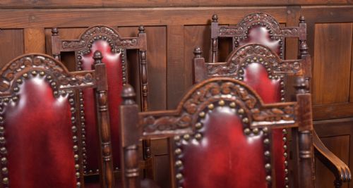 SET OF 6 EDWARDIAN OAK CHAIRS - ADDITIONAL PHOTO 5