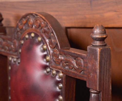 SET OF 6 EDWARDIAN OAK CHAIRS - ADDITIONAL PHOTO 6