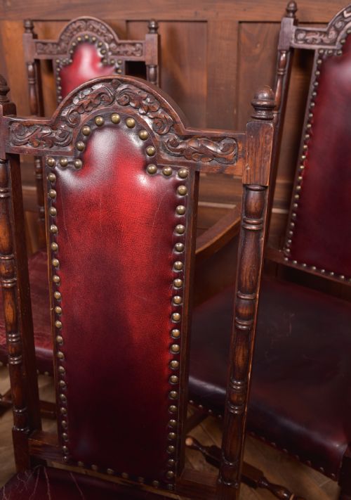 SET OF 6 EDWARDIAN OAK CHAIRS - ADDITIONAL PHOTO 10