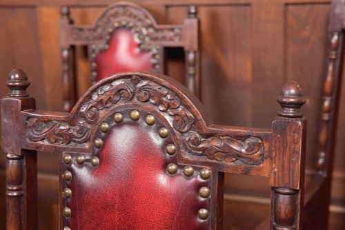 SET OF 6 EDWARDIAN OAK CHAIRS - ADDITIONAL PHOTO 11