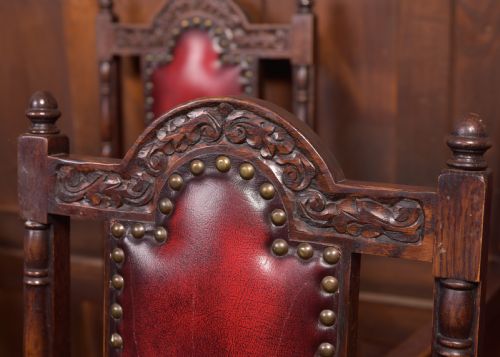 SET OF 6 EDWARDIAN OAK CHAIRS - ADDITIONAL PHOTO 12