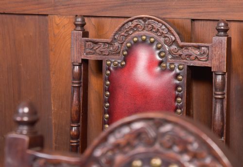 SET OF 6 EDWARDIAN OAK CHAIRS - ADDITIONAL PHOTO 13