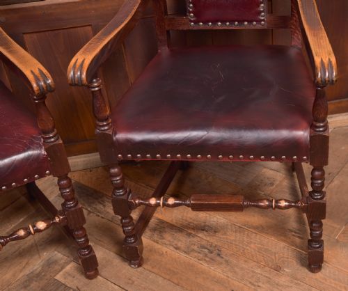 SET OF 6 EDWARDIAN OAK CHAIRS - ADDITIONAL PHOTO 21