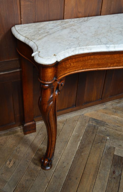 VICTORIAN MARBLE TOP CONSOLE TABLE - ADDITIONAL PHOTO 4
