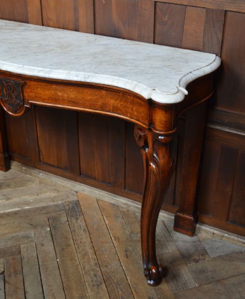 VICTORIAN MARBLE TOP CONSOLE TABLE - ADDITIONAL PHOTO 5