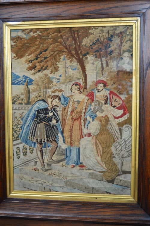 EDWARDIAN FRAMED TAPESTRY - ADDITIONAL PHOTO 2