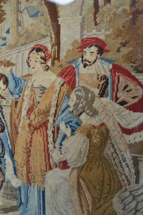 EDWARDIAN FRAMED TAPESTRY - ADDITIONAL PHOTO 3
