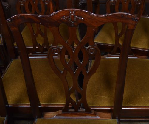 SET OF 8 MAHOGANY DINING CHAIRS - ADDITIONAL PHOTO 2