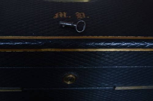 SCOTTISH VICTORIAN LEATHER WRITING STATIONERY BOX - ADDITIONAL PHOTO 6