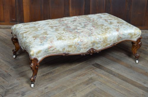 VICTORIAN WALNUT CENTRE STOOL - ADDITIONAL PHOTO 1