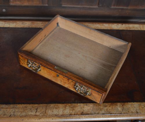 VICTORIAN WALNUT WRITING DESK LIBRARY TABLE - ADDITIONAL PHOTO 3