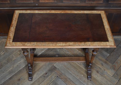 VICTORIAN WALNUT WRITING DESK LIBRARY TABLE - ADDITIONAL PHOTO 7