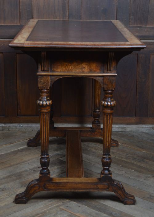 VICTORIAN WALNUT WRITING DESK LIBRARY TABLE - ADDITIONAL PHOTO 8