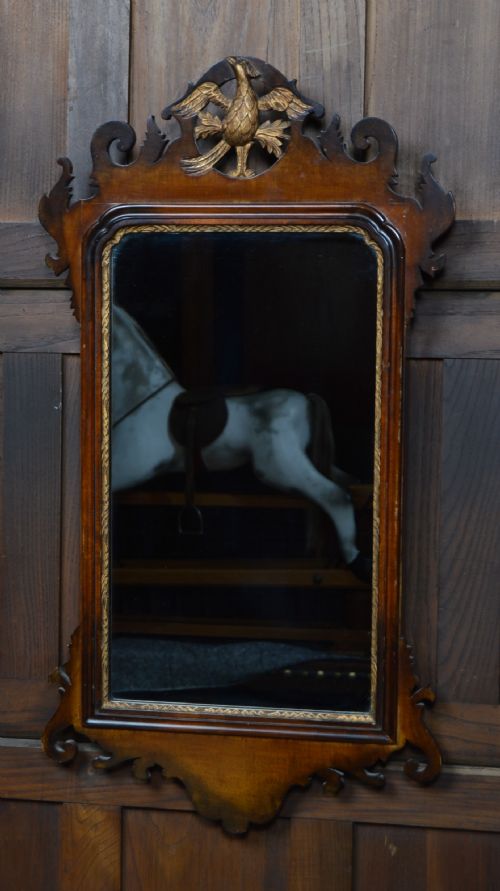 edwardian mahogany wall mirror - CATEGORY: ANTIQUE MIRRORS - DATED EDWARDIAN