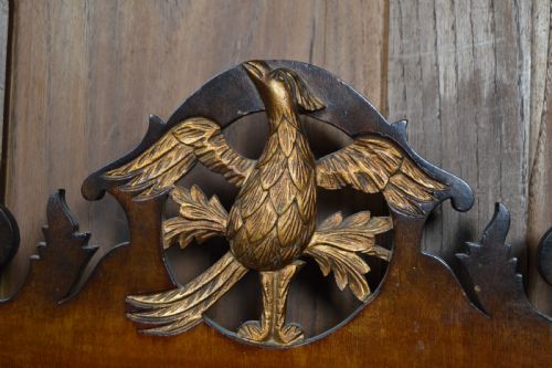 EDWARDIAN MAHOGANY WALL MIRROR - ADDITIONAL PHOTO 1