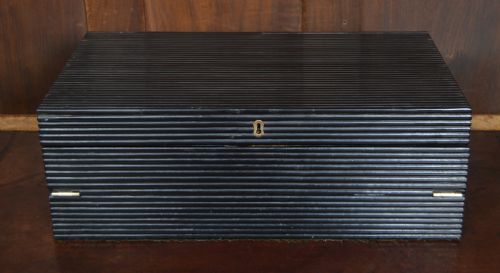 VICTORIAN EBONY COLONIAL WRITING BOX - ADDITIONAL PHOTO 1
