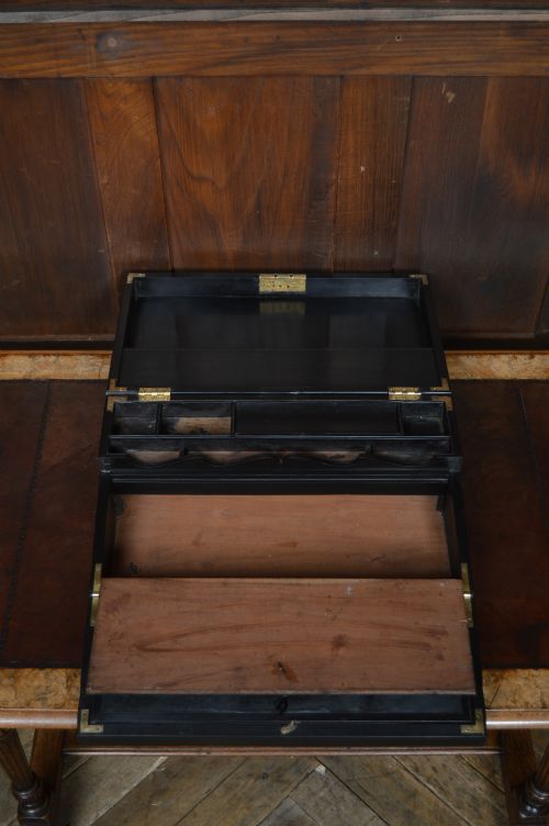 VICTORIAN EBONY COLONIAL WRITING BOX - ADDITIONAL PHOTO 5