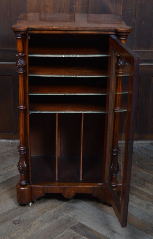 VICTORIAN WALNUT MUSIC CABINET - ADDITIONAL PHOTO 15