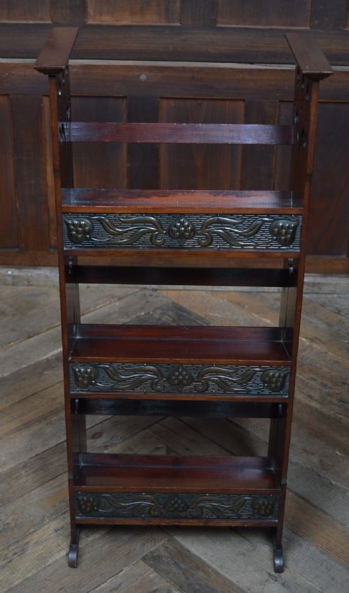 arts crafts mahogany book shelf - CATEGORY: ANTIQUE BOOKCASES - DATED 19TH CENTURY