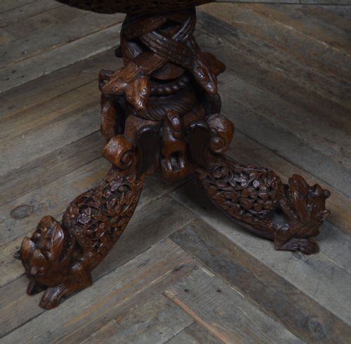 VICTORIAN BURMESE PADOUK TILT TOP TABLE - ADDITIONAL PHOTO 1