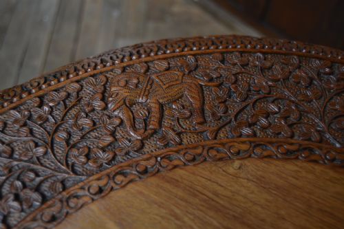 VICTORIAN BURMESE PADOUK TILT TOP TABLE - ADDITIONAL PHOTO 11