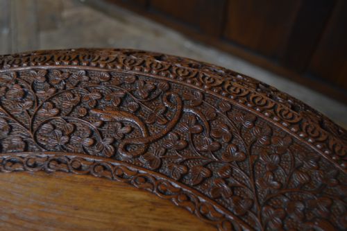 VICTORIAN BURMESE PADOUK TILT TOP TABLE - ADDITIONAL PHOTO 12