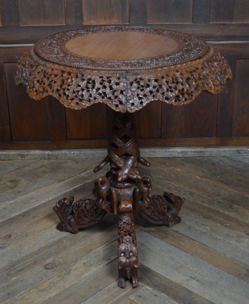VICTORIAN BURMESE PADOUK TILT TOP TABLE - ADDITIONAL PHOTO 16