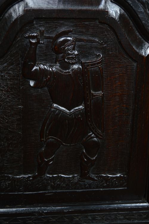 18TH CENTURY OAK HALL SEAT SETTLE - ADDITIONAL PHOTO 5