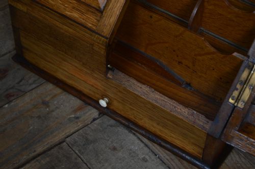 EDWARDIAN OAK WRITING BOX CABINET - ADDITIONAL PHOTO 8